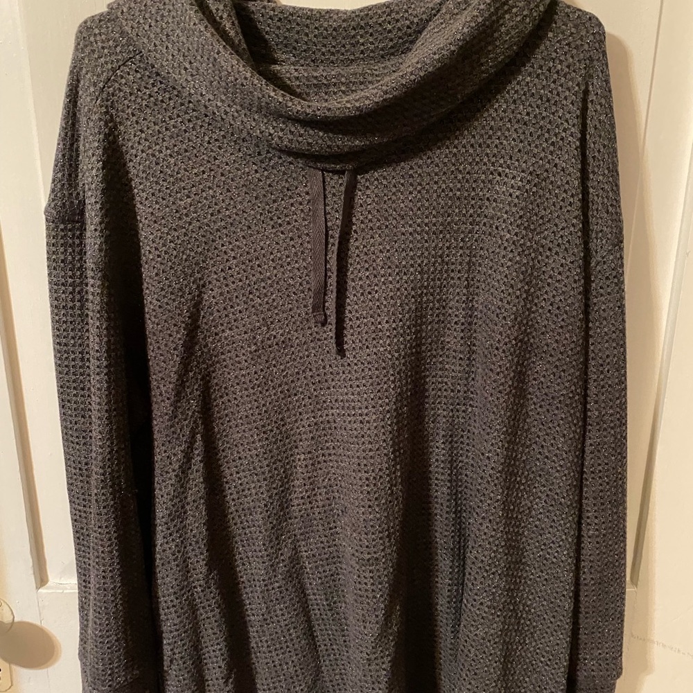 Lane Bryant pullover Tunic sparkly gray sweater- size 18/20. Worn one time only!